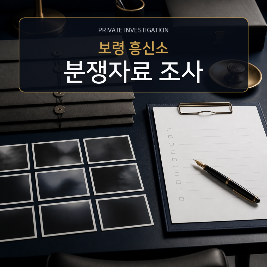 보령 분쟁자료 조사 전문 흥신소